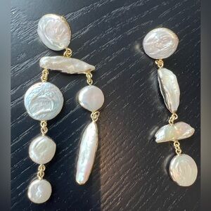 Cult Gaia Mother of Pearl Drop Earrings